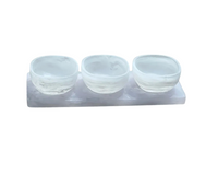 Dawn Resin Swirl 3 Dip Bowl Set - White