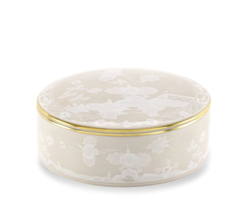 Oriente Italiano Meringa Round Box with Lid