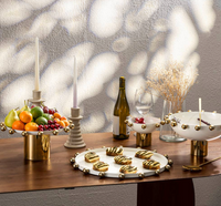 Temari White & Gold Cake Stand