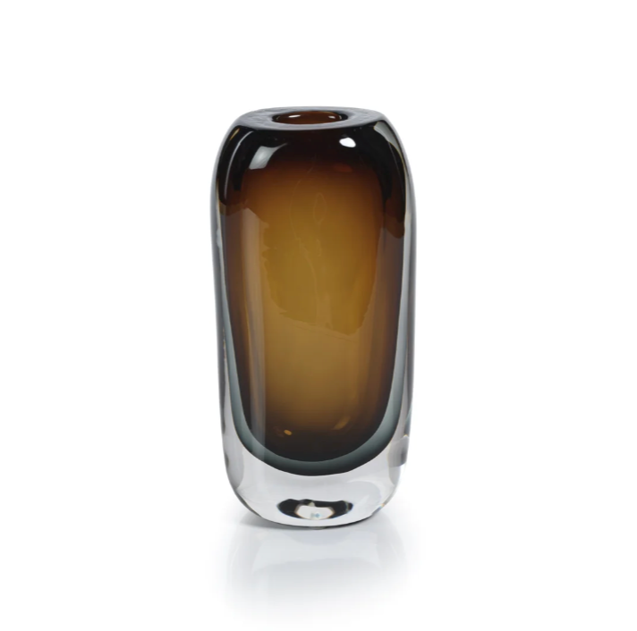 Brilliance Vase - Amber & Grey Tones