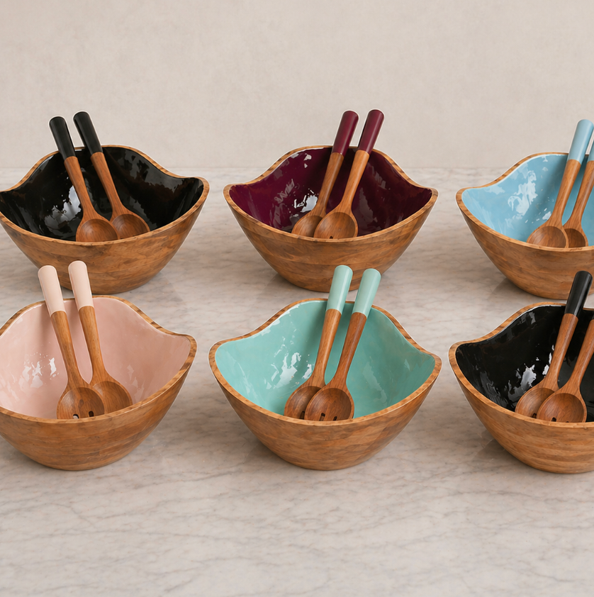 Montauk Serving Bowl With Servers