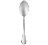 The Christofle Albi Acier Stainless Steel Serving Utensil features a smooth, rounded bowl and long handle, displayed on a plain white background.