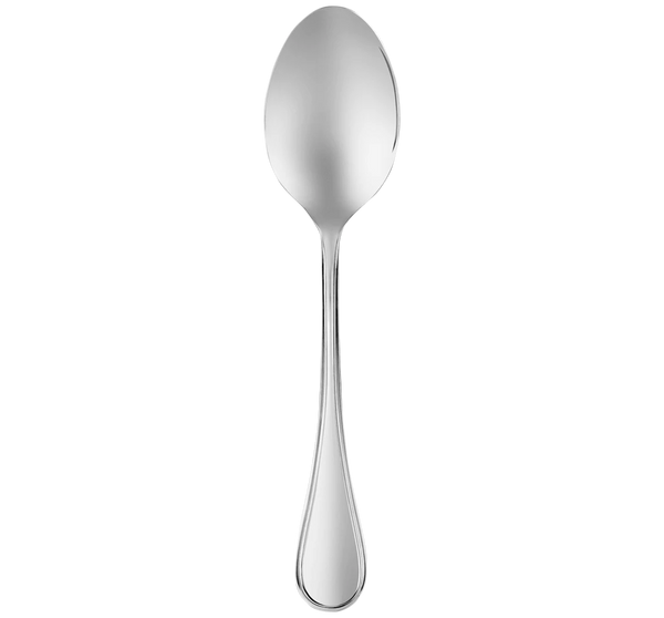 The Christofle Albi Acier Stainless Steel Serving Utensil features a smooth, rounded bowl and long handle, displayed on a plain white background.