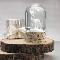 Birch Snow Globe Moose