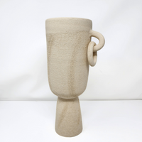 Terrablanca Footed Vase with Handle large. 