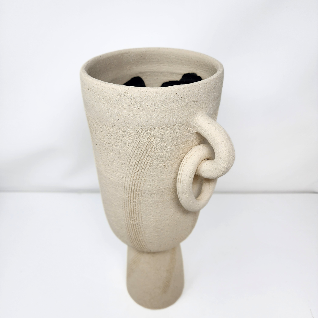 Terrablanca Footed Vase with Handle small.