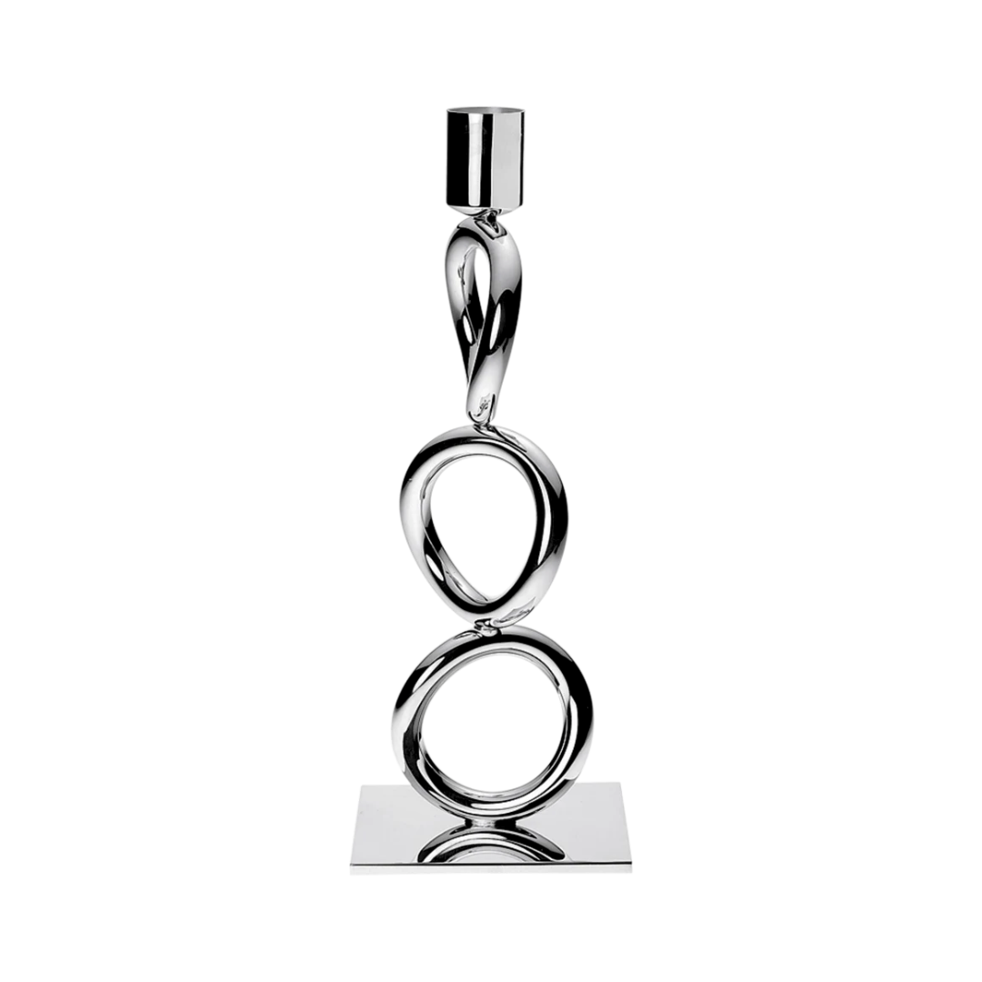 Vertigo Silver Plated 3-Ring Candlestick