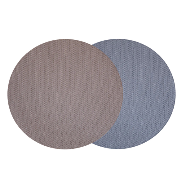 Vida Snakeskin Reversible Placemat  Light Blue & Tans Set of 4