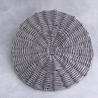 Vida Faux Wicker Placemat Grey Set of 4