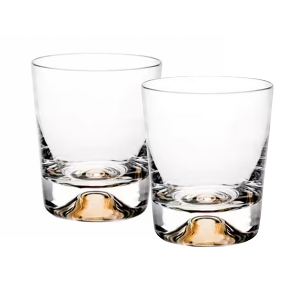 Olympos Double Old Fashioned Gold Detail Set of 2