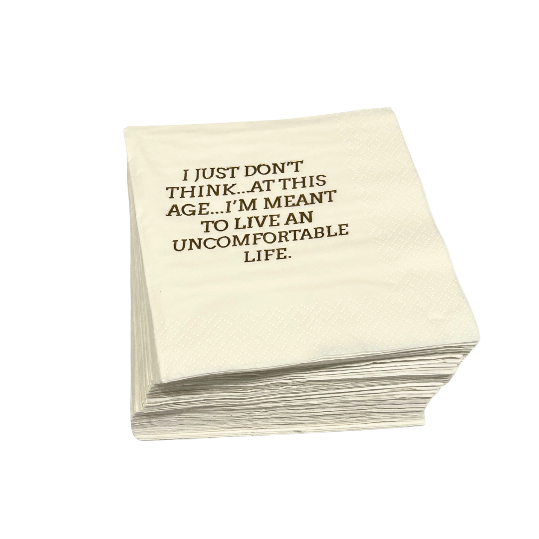 Cocktail Napkin Pack - WHITE LOTUS