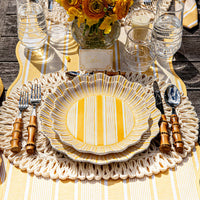 Yellow Scallop Plate on Placemat