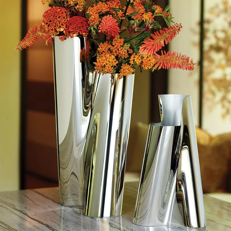 Lituus Vase Large Steel | Georg Jensen
