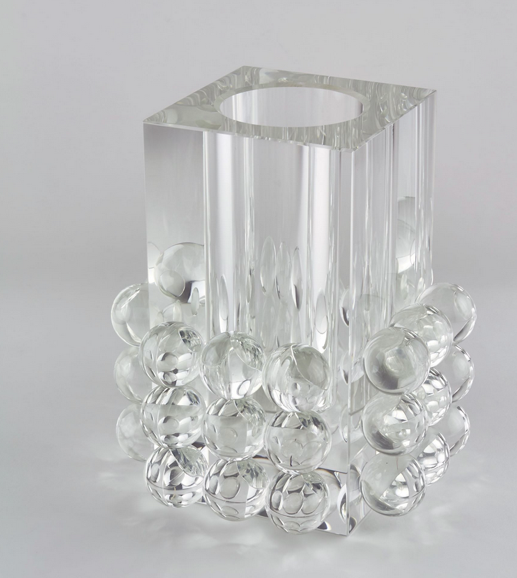 Crystal Balls Square Vase