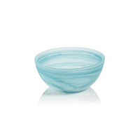 Swirl Alabaster Glass Bowl Azure medium. 