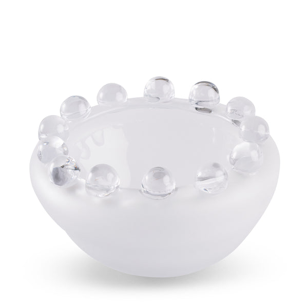 Ruby Frost Glass Bowl