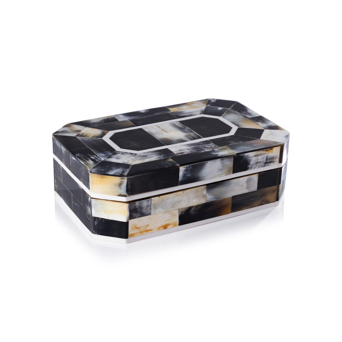 Villagio Horn Box Black & Ivory