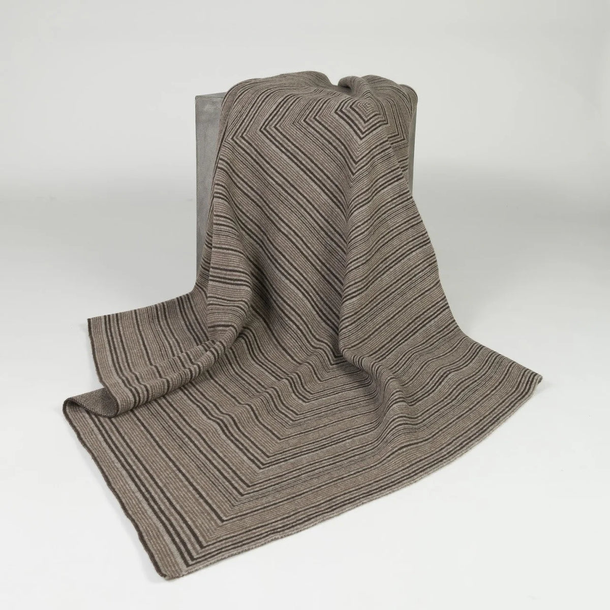 Concentric Yak Knit Throw