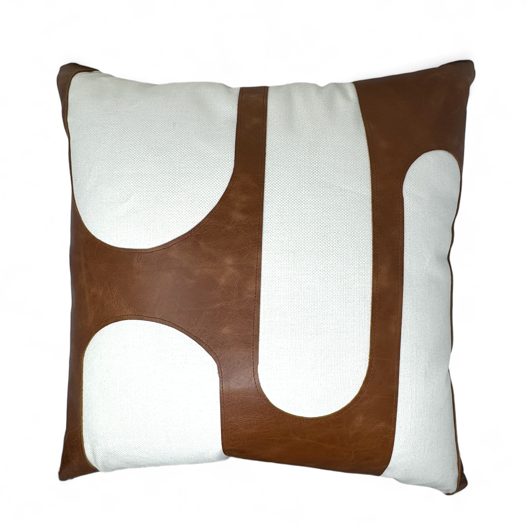 Aranda Pillow Leather Trim 24 x 24.