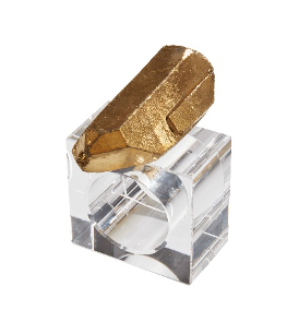 Unicorn Quartz Gold Napkin Ring Set of 4