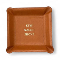 Leather Valet Tray - Keys Wallet Phone  -