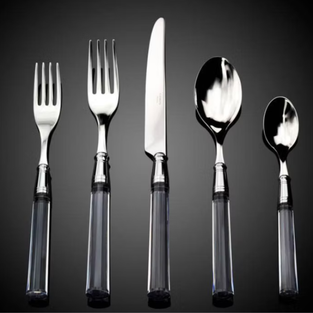 Doric Flatware 5 Piece Setting  - Clear