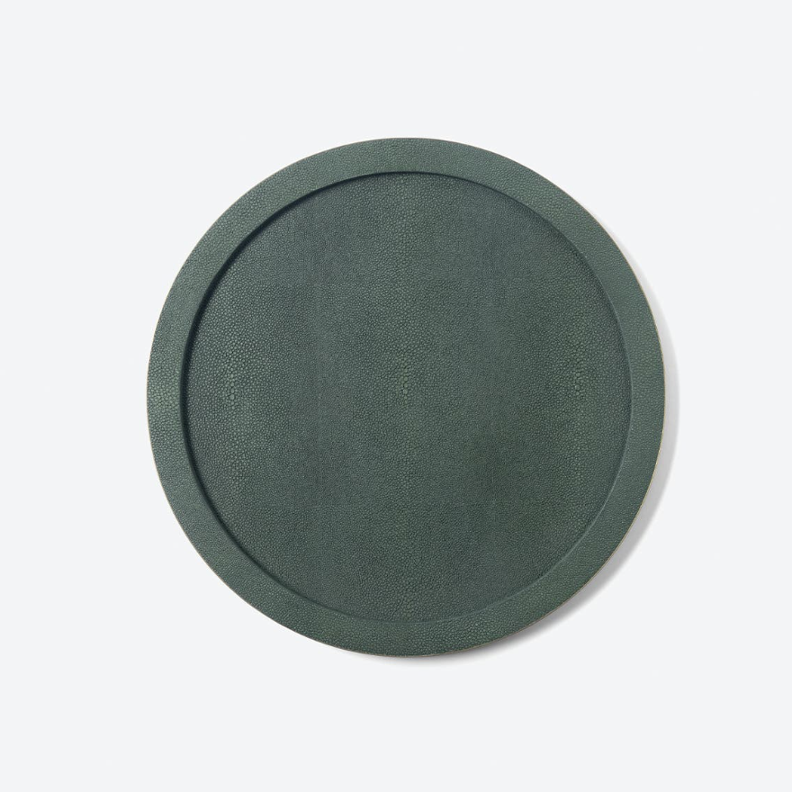 Langston Round Tray - Juniper & Gold