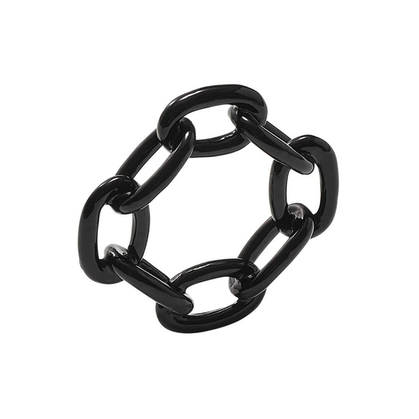 Baccarat x Kim Seybert Chain Link Napkin Ring Set - Black.