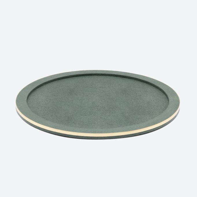 Langston Round Tray - Juniper & Gold