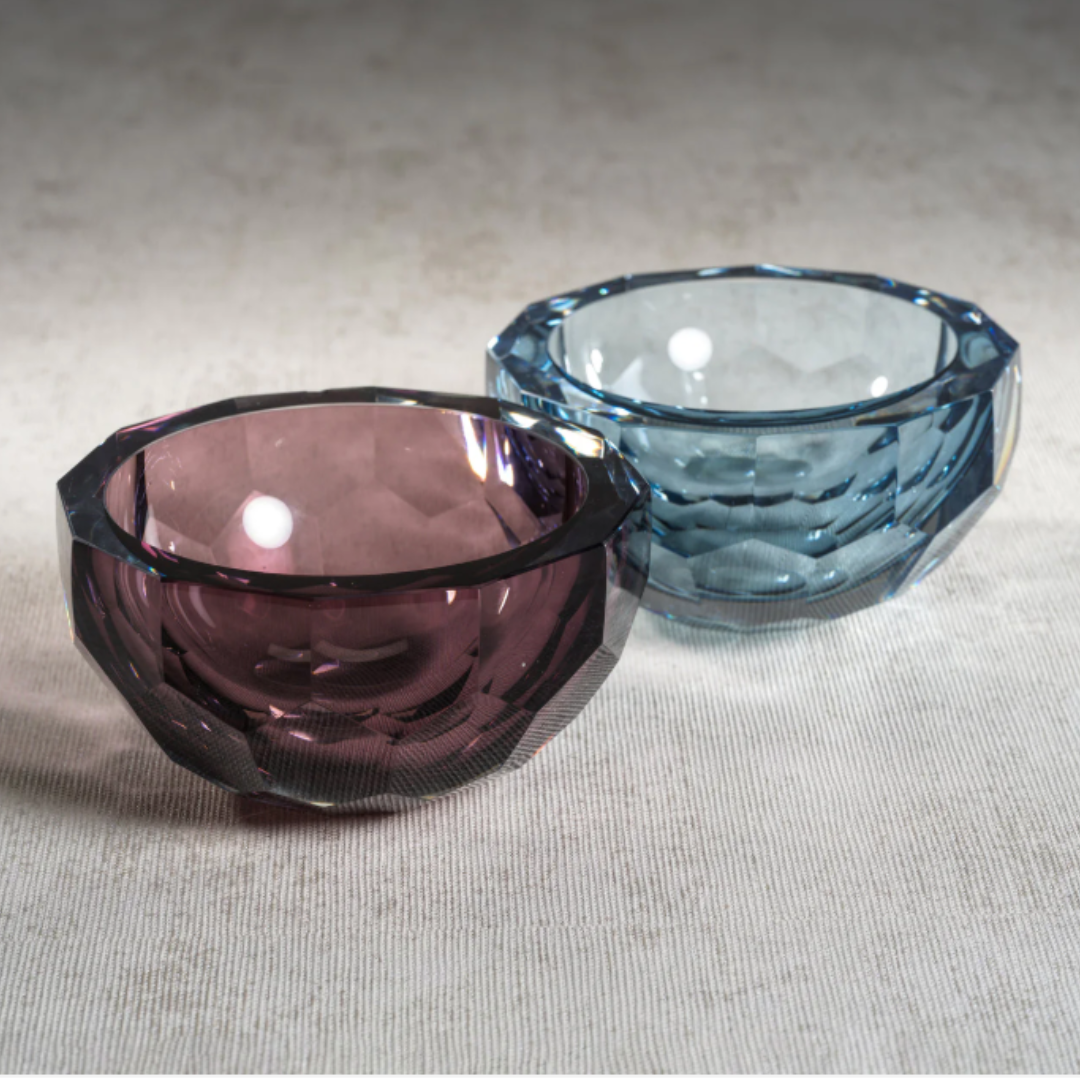 Vale Faceted Glass Bowl -