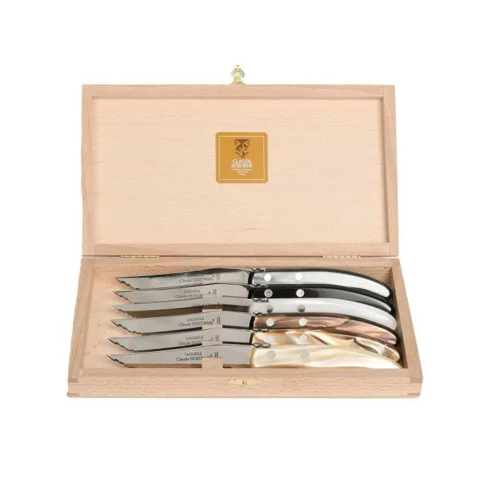 Berlingot Steak Knives Grey Brown Set of 6