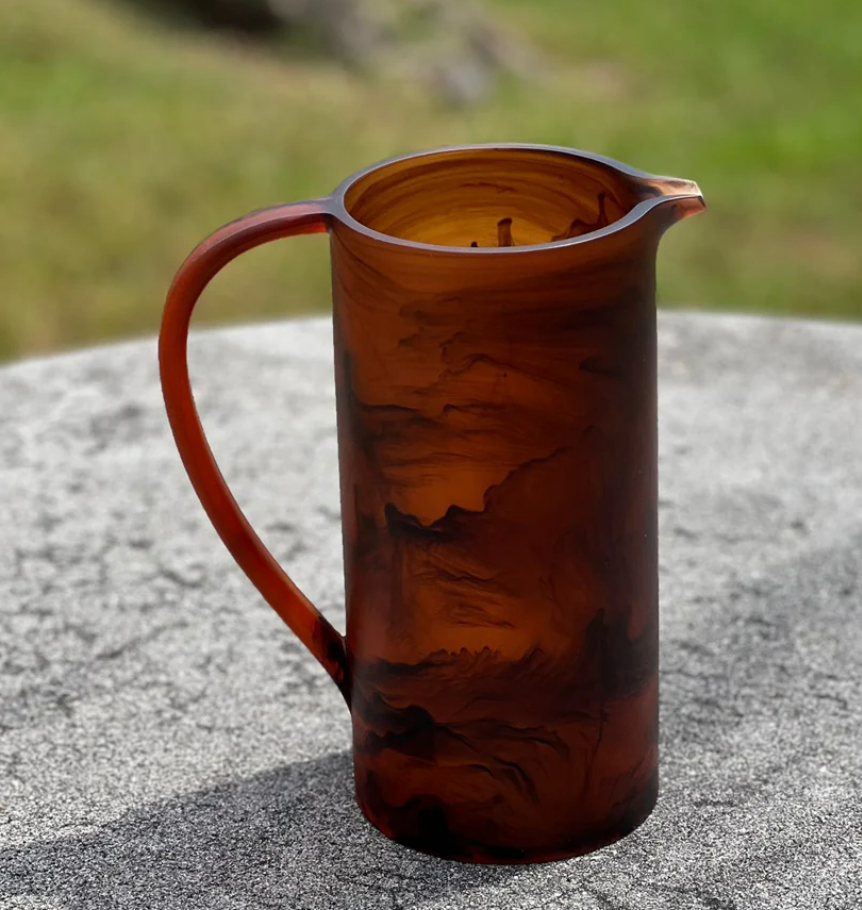 Dawn Resin Swirl Pitcher Brown