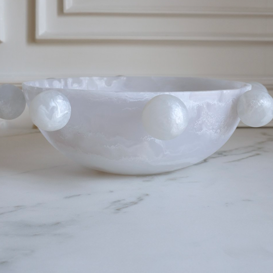 Bubble Bowl Large - alabaster. 