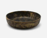 Hugo Resin Black & Gold Serving Bowl 13.5"D