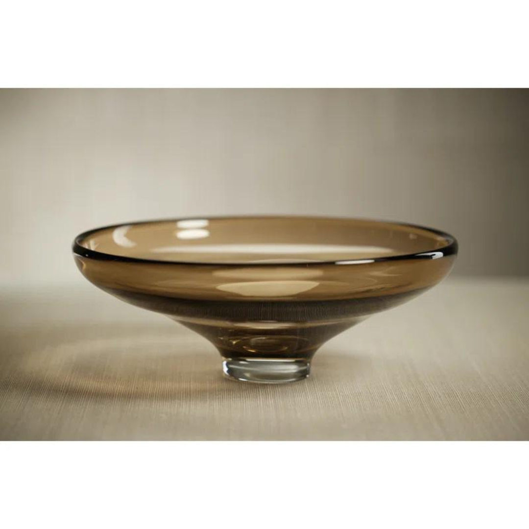 Cambria Taupe Glass Bowl