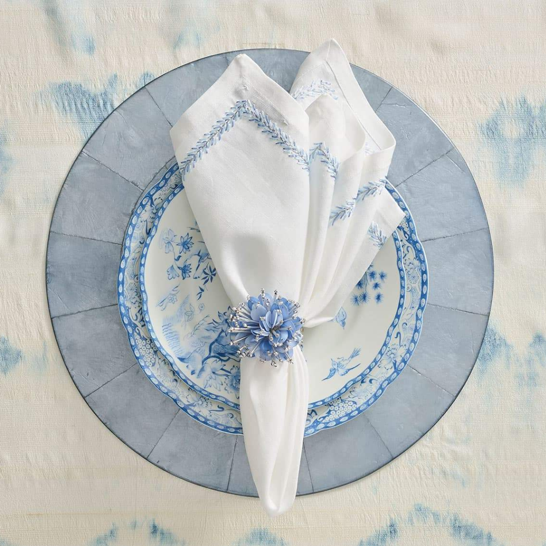 Capiz Shell Placemat Set of 4 Periwinkle.