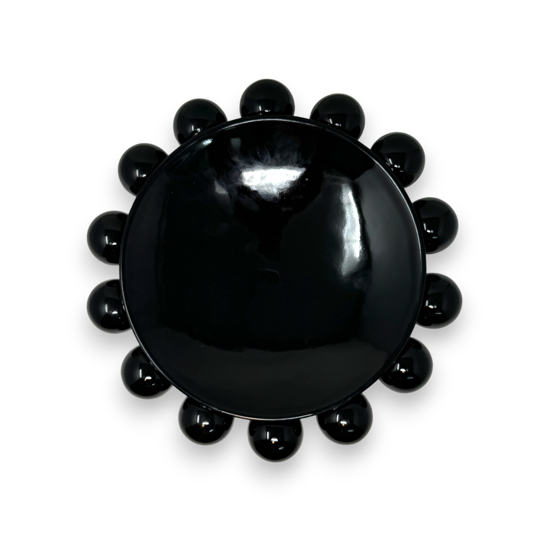Capri Footed Bowl - Black