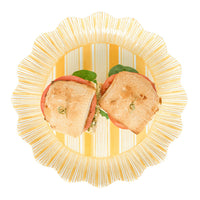 Yellow Melamine Dinner Plate on White Background