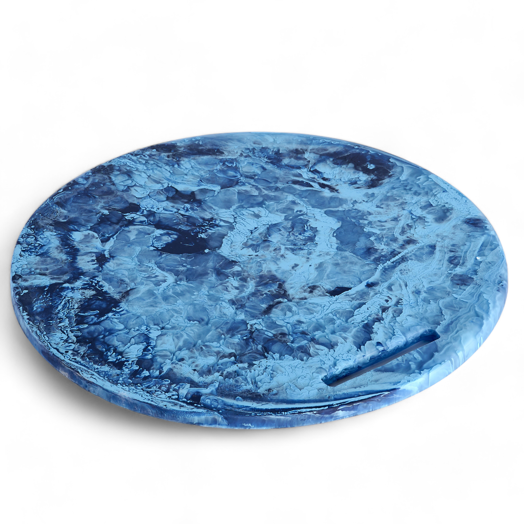 Swirl Colored Resin Round Chopping Board