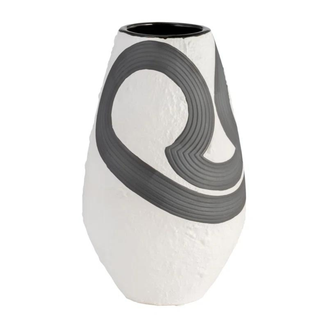 Chromatica Vase Black & White 11"