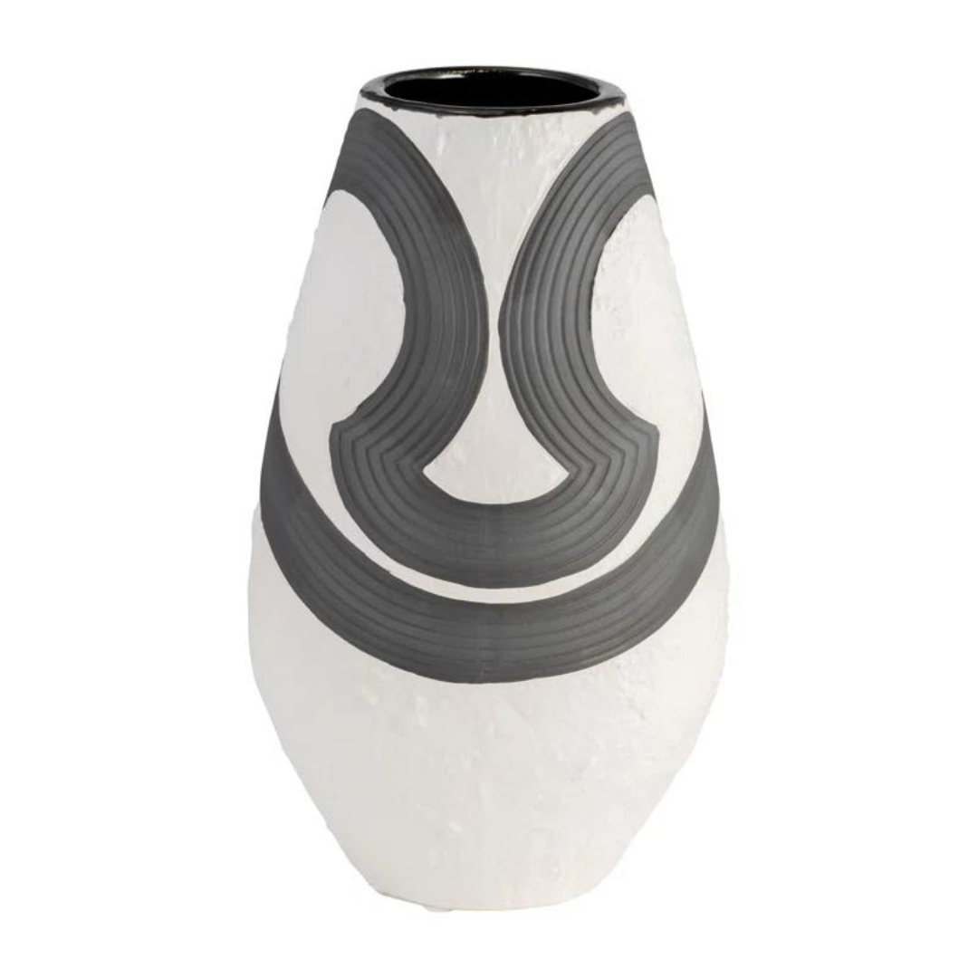 Chromatica Vase Black & White 11"