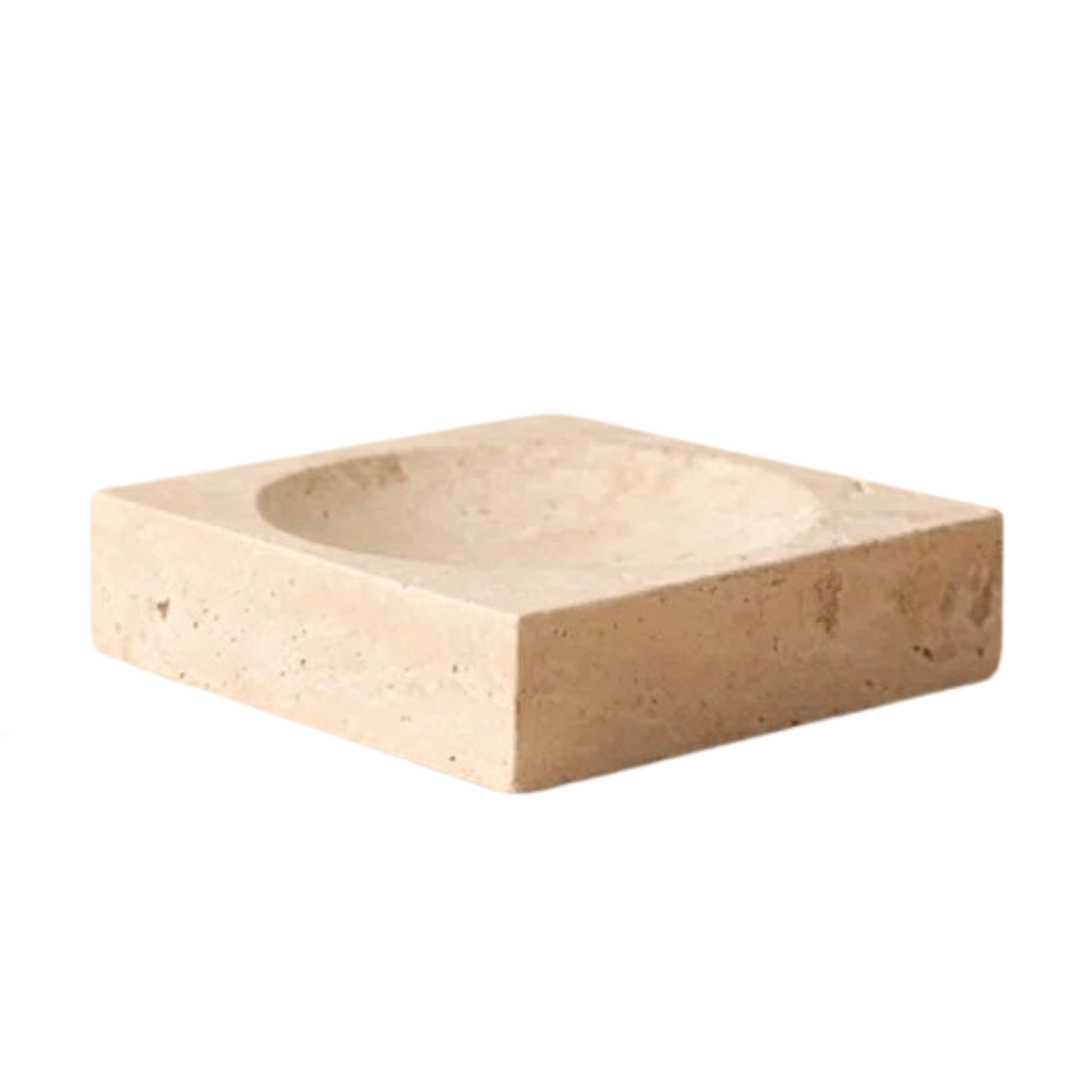 Tuscon Travertine Square Bowl