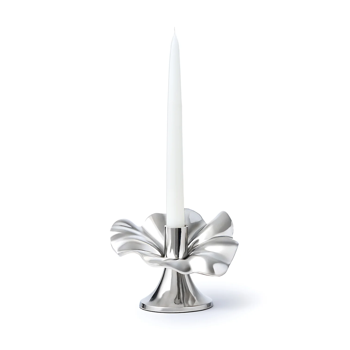 Flower Candle Holder Silver - Small