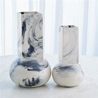 Crocus Blue Marble Vase
