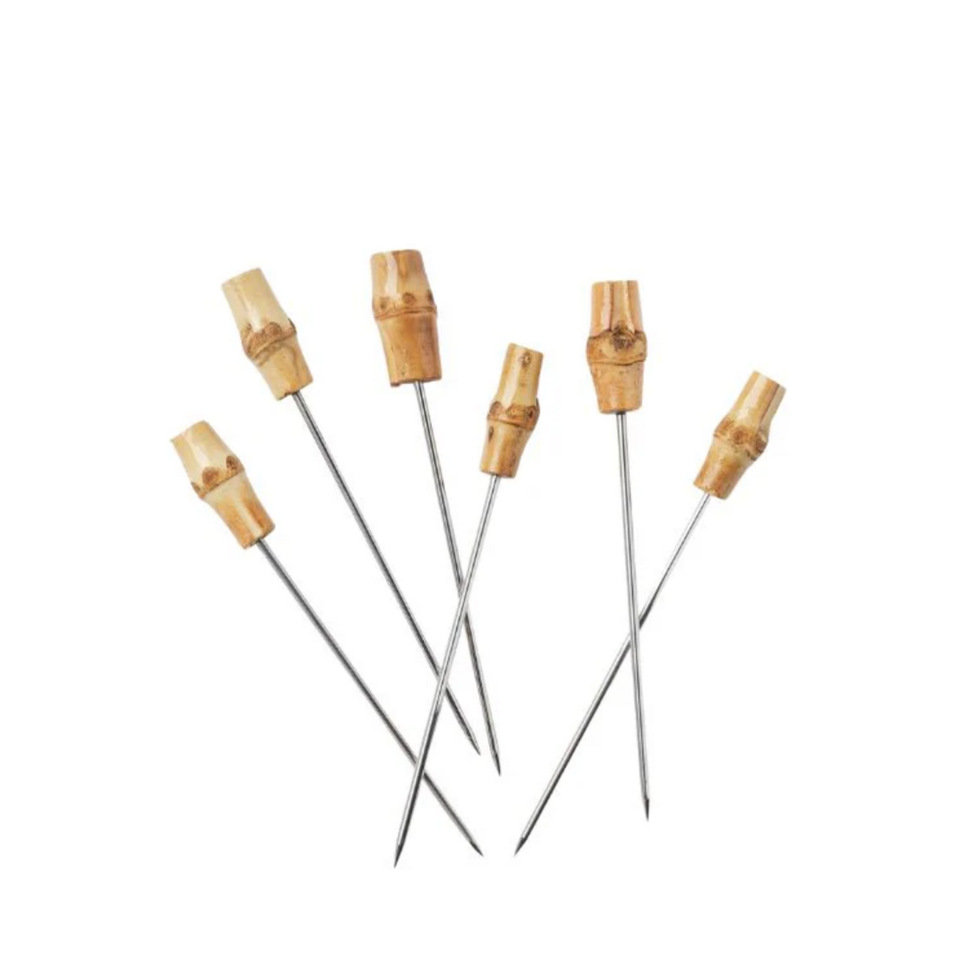 Cocktail Picks Set of 6 - Bamboo.