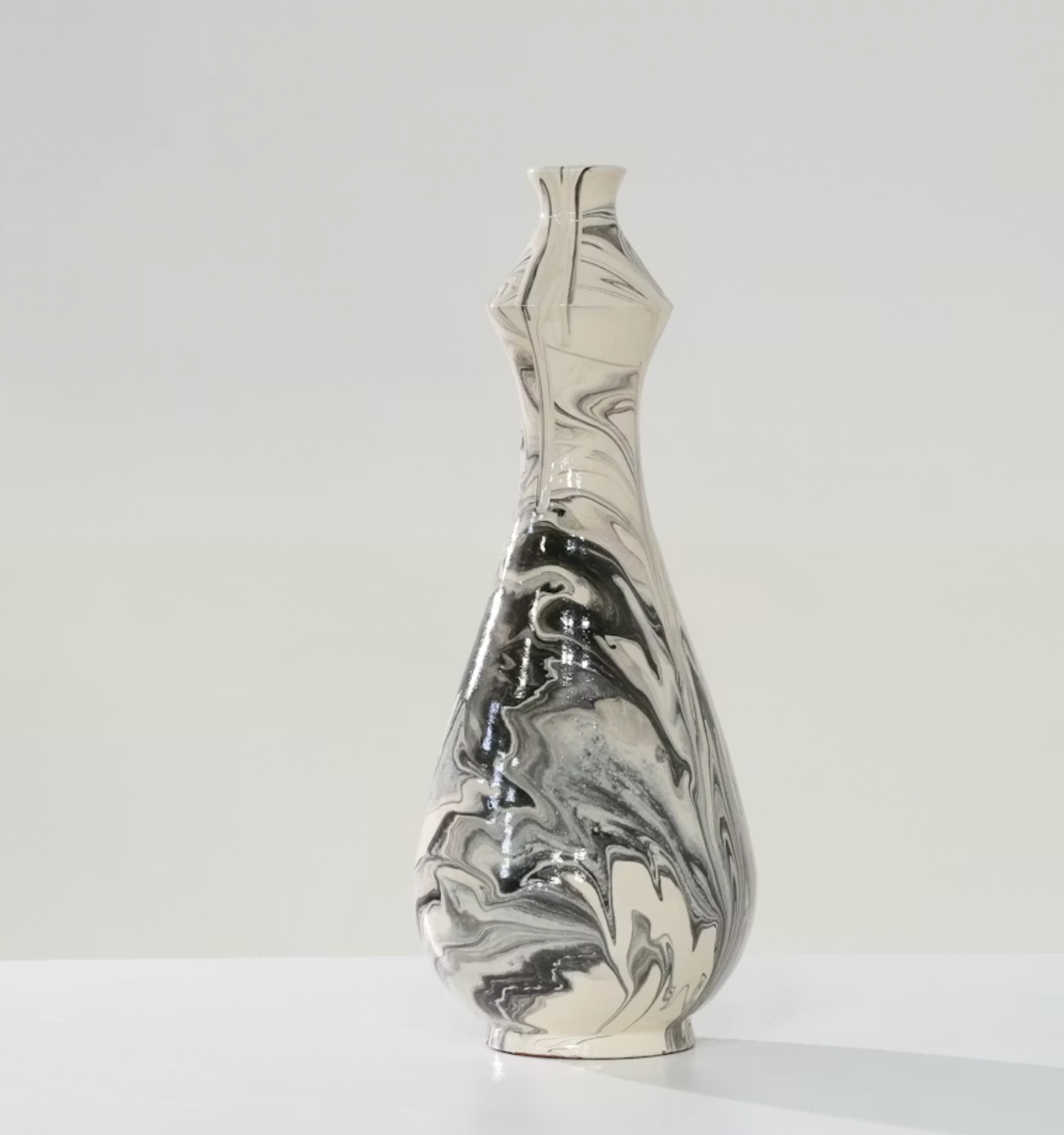 Delo Swirl Marble Vase Tall