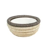 Coiled Condiment Bowl Natural & Taupe