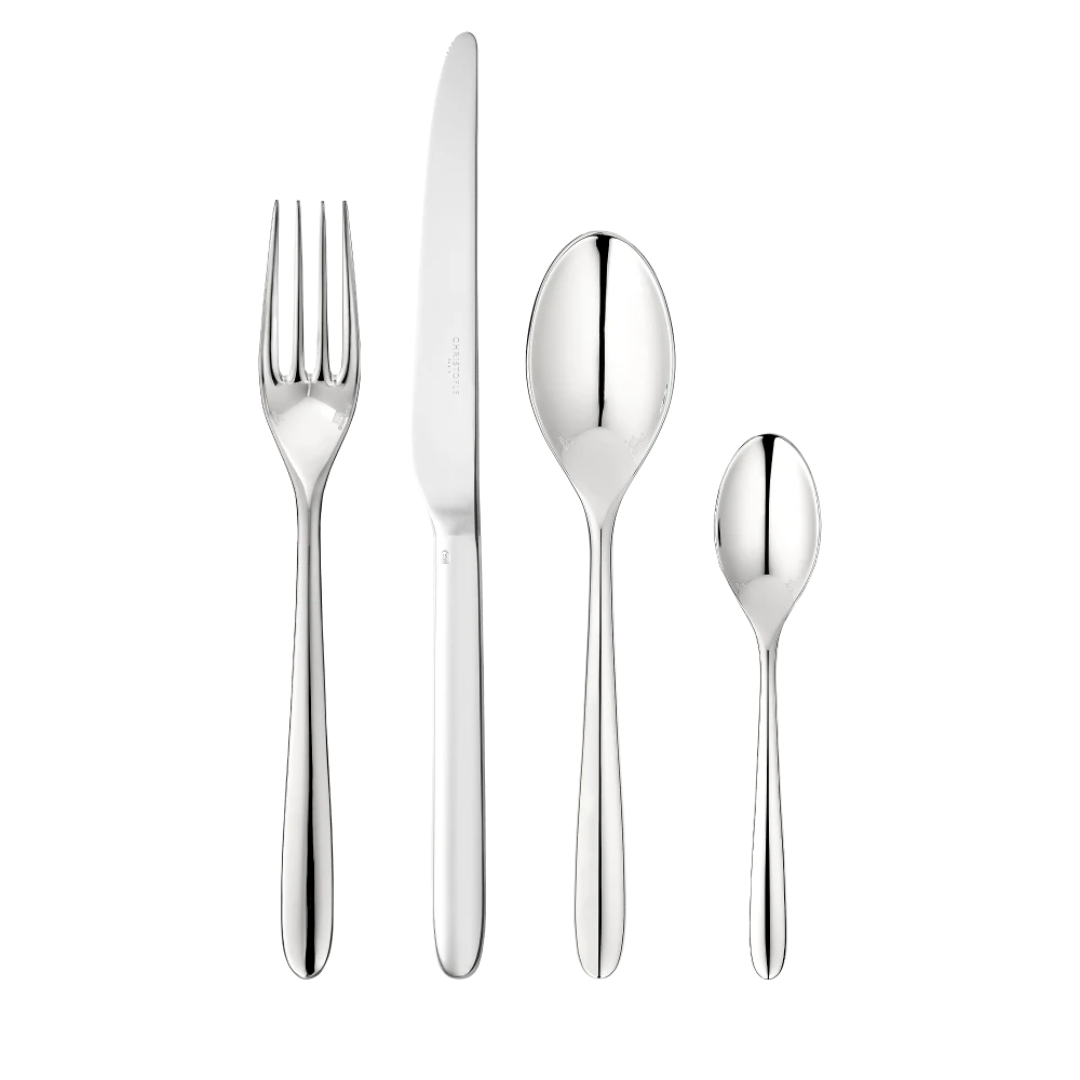 Christofle Mood Party 24-piece silverplated cutlery set in egg case without  tray