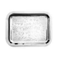Graffiti Christofle Silver Plated Tray
