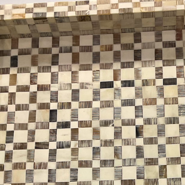 Etched Bone Natural Tile Tray